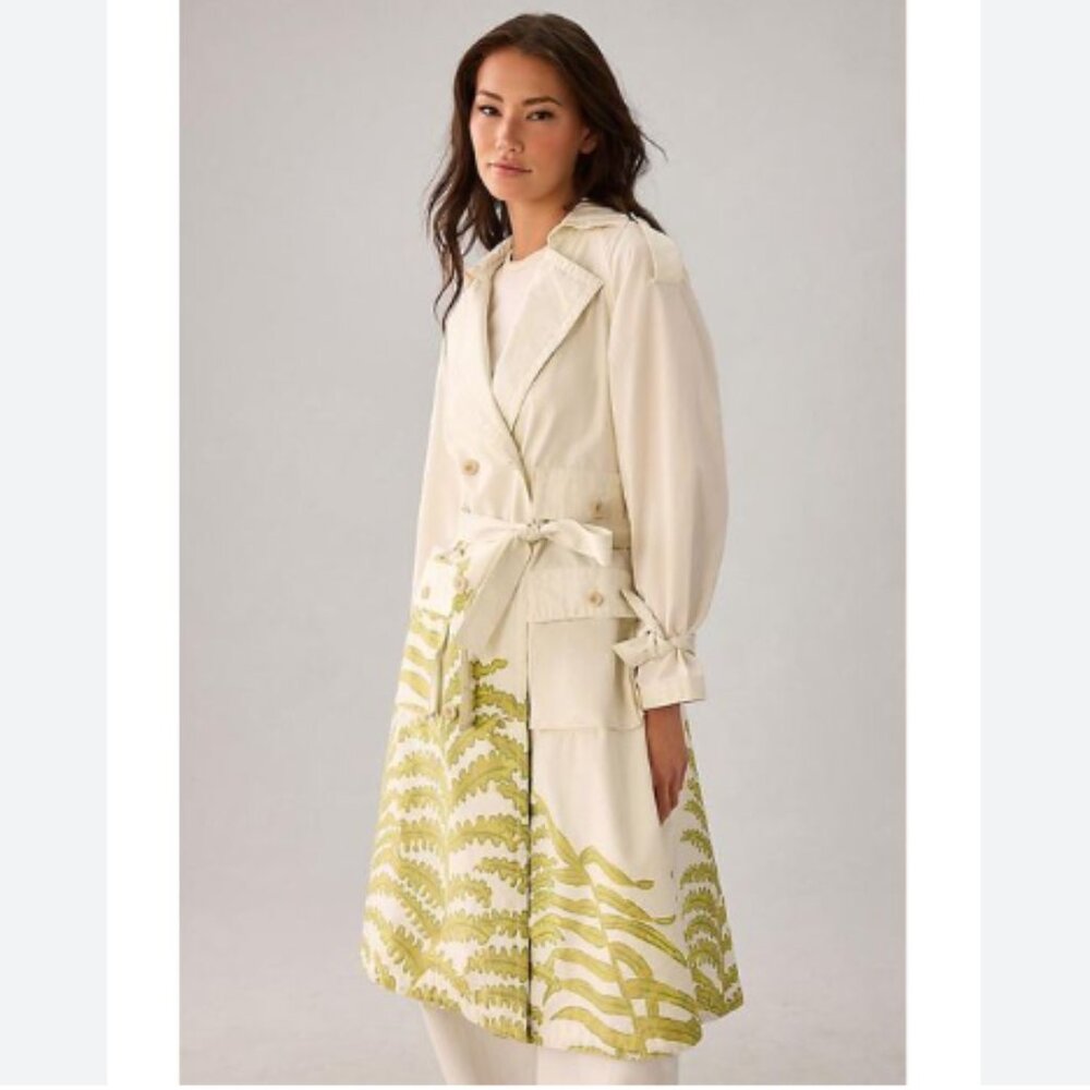 Brand New BY ANTHROPOLOGIE PRINTED TRENCH COAT